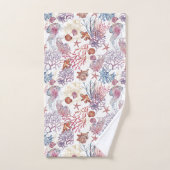 Onderwater Waterverf Compositie Reeks ontwerp 3 Bad Handdoek (Handdoek)