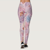 Onderwater Waterverf Compositie Reeks ontwerp 3 Leggings (Achterkant)