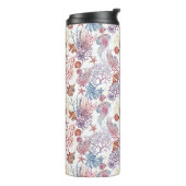 Onderwater Waterverf Compositie Reeks ontwerp 3 Thermosbeker (Gedraaid links)