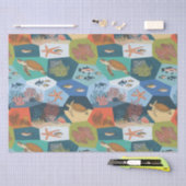 Onderwater wezens collage ontwerp tissuepapier (Craft)