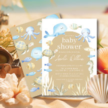 Onderwater Whimsy Baby shower Invitation