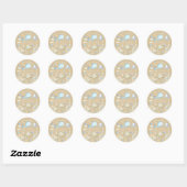 Onderwater Whimsy Baby shower Ronde Sticker (Vel)