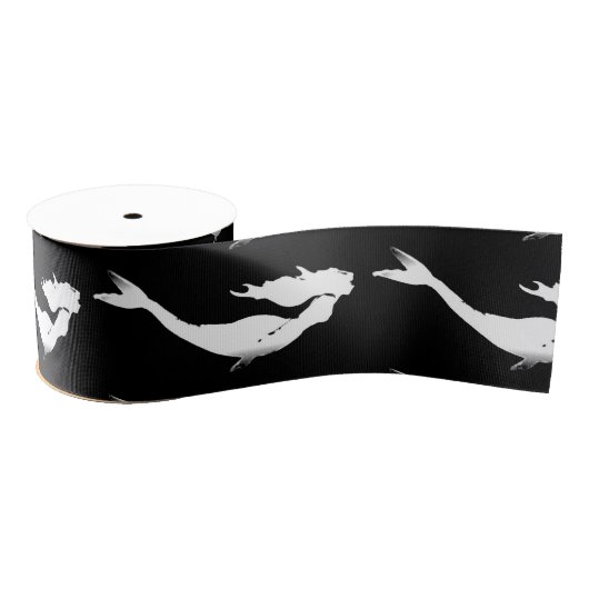 Onderwater White Mermaid Swimming Thunder_Cove Grosgrain Lint (Spoel)