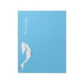 Onderwater White Mermaid Swimming Thunder_Cove Notitieblok (Gedraaid)