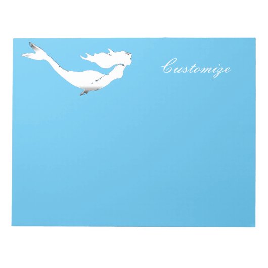 Onderwater White Mermaid Swimming Thunder_Cove Notitieblok (Voorkant)