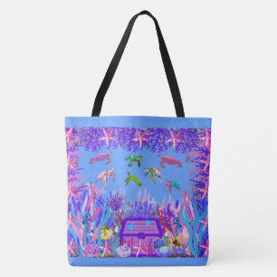 Onderwater Zee Schildpad Vrienden 'Canvas tas