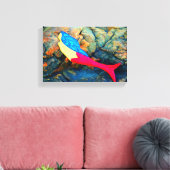 onderwater zeemeermin verpakt canvas (Insitu (Woonkamer))