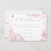 Onderwater zeewier | Kaart van Seashell Wedding RS (Achterkant)