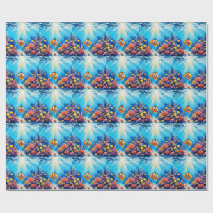 Onderwateraquarium Aangepaste naam verjaardag  Cadeaupapier