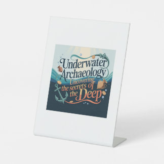Onderwaterarcheologie Reclamebord Met Voetstuk