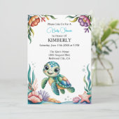 Onderwateravonturen met Kleine Schildpad Kaart (Staand voorkant)