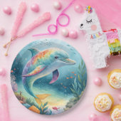 onderwaterdolfijn papieren bordje (Feest)