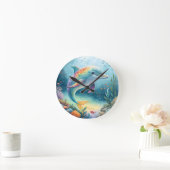 onderwaterdolfijn ronde klok (Huis)