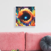 onderwaterkoraalvortex canvas afdruk (Insitu (Woonkamer))