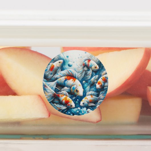 Onderwaterkunst van vis en koraal in acryl labels (Aangebracht)