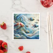 Onderwaterkunst van vis en koraal in acryl servet (Insitu)