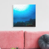 Onderwaterlandschap op een zomerdag canvas afdruk (Insitu (Woonkamer))