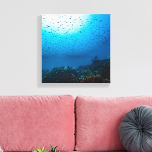 Onderwaterlandschap op een zomerdag canvas afdruk (Insitu (Woonkamer))
