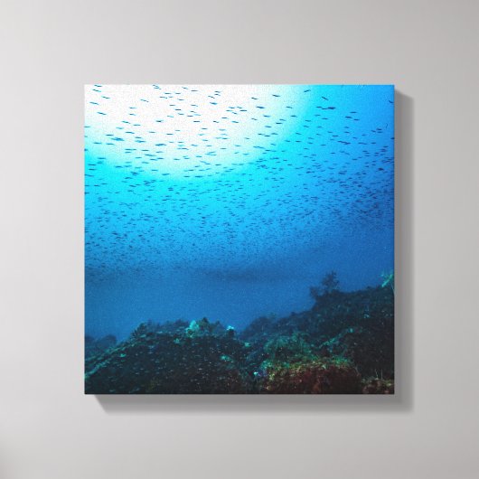 Onderwaterlandschap op een zomerdag canvas afdruk (Voorkant)