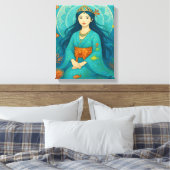 onderwaterprinses canvas afdruk (Insitu (Slaapkamer))