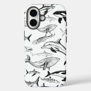 onderwaterreuzenpatroon iPhone 16 hoesje