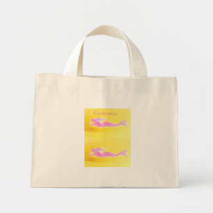 onderwaterroze zeemeerminnen zwemmen mini tote bag