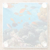 Onderwaterscène Glazen Onderzetter (Achterkant)