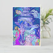 Onderwaterschildpad kaart (Staand voorkant)