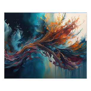 "Onderwatersymfonie: een levendige dans van kleur Foto Afdruk