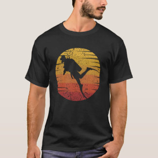 Onderwatertechnische sportduikprofessional vinta t-shirt