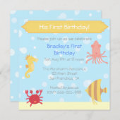 Onderwaterthema uitnodiging (Voorkant / Achterkant)