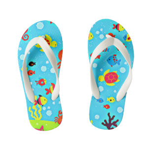 Onderwatervrienden, schattig en kleurrijk. kinder teenslippers