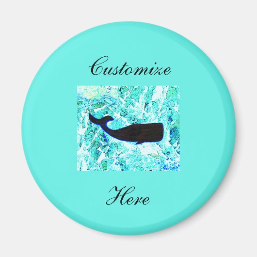 onderwaterwalvis die Thunder_Cove zwemt Magneet (Voorkant)