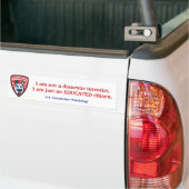 Onderwezen burger bumpersticker (Op Truck)