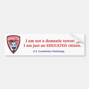 Onderwezen burger bumpersticker