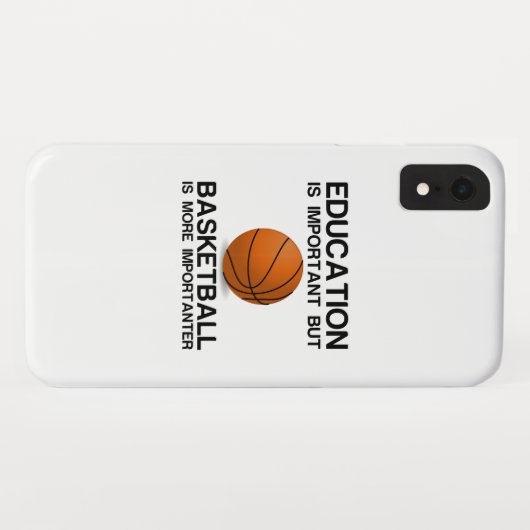 ONDERWIJS BELANGRIJK BASKETBALL IS BELANGRIJKER.p Case-Mate iPhone Case (Achterkant (horizontaal))