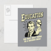 Onderwijs: Best Thing Record deal Briefkaart (Voorkant / Achterkant)