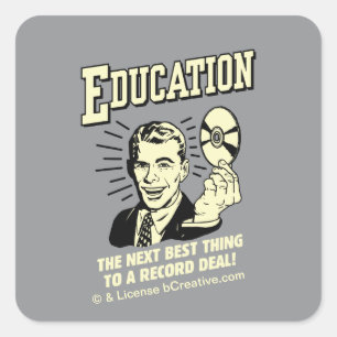 Onderwijs: Best Thing Record deal Vierkante Sticker