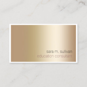 Onderwijs Consultant Elegant Bold Gold Minimalist Visitekaartje