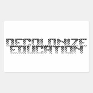 Onderwijs dekoloniseren rechthoekige sticker