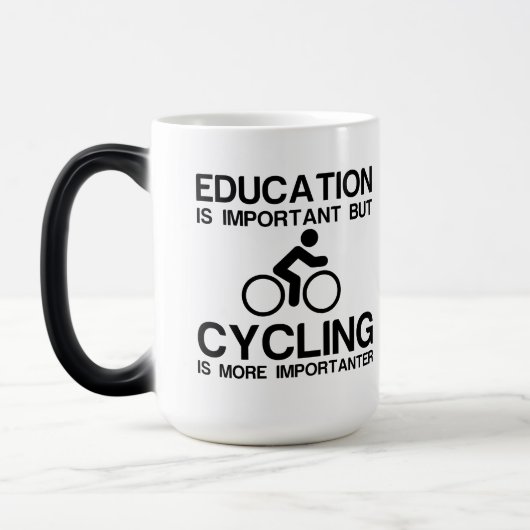 Onderwijs en fietsen magische mok (Links)