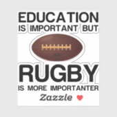 Onderwijs en rugby sticker (Vel)