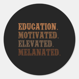 Onderwijs Gemotiveerd Black Lives Probleem Black H Ronde Sticker