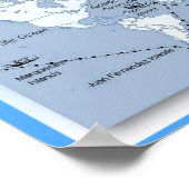 Onderwijs, geschiedenis, reis van Magellan Poster (Hoek)