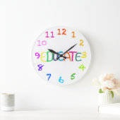 Onderwijs in Clay met Chalk Numbers Wall Clock Grote Klok (Huis)
