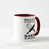 Onderwijs is belangrijk, maar het bakken is belang mok (Voorkant rechts)