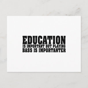 Onderwijs is een belangrijke zwarte tekst voor bas briefkaart