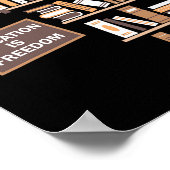 Onderwijs is een zwarte historiek van Freedom Afri Poster (Hoek)