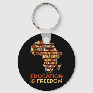 Onderwijs is een zwarte historiek van Freedom Afri Sleutelhanger