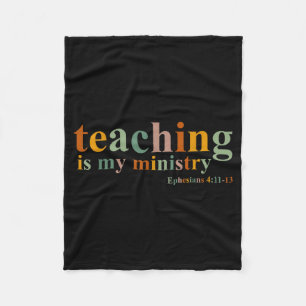 Onderwijs Is Mijn Bediening Bijbelvers Schrift Chr Fleece Deken